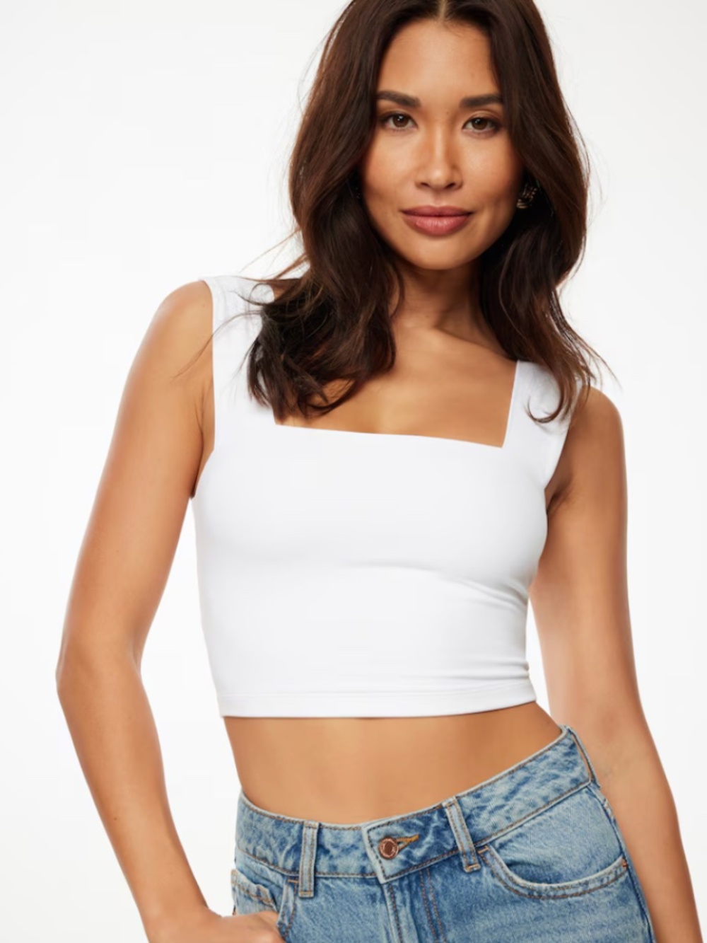 White Lota Sculpt Tank Top